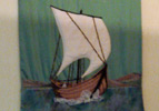 Banner of Jesus on the boat